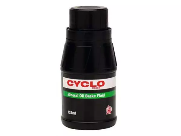Bremsflüssigkeit Cyclo Mineralöl 125ml, Flasche, mineral. Hydraulik-Öl