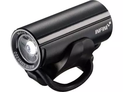 Helmlampe Infini I-273P Micro Luxo, schwarz, mit USB-Anschluss