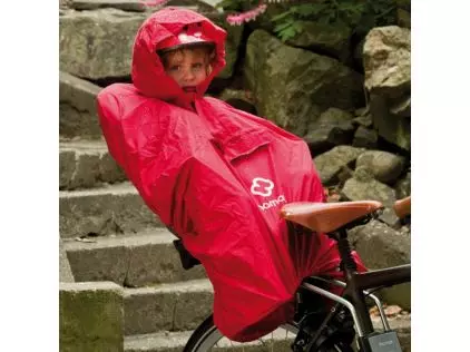 Hamax Regenponcho für das Kind im Sitz rot