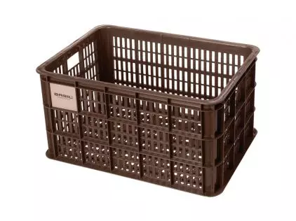 Basil Fahrradkasten Crate L 49,8x39x26,5cm, braun, 40ltr, Kunststoff