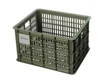 Basil Fahrradkasten Crate M 45,25x35x25cm,moss gr.,29,5L, Kunstst.