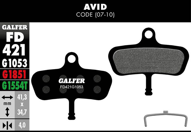Galfer Bremsbelag Standard, AVID – Code 2007