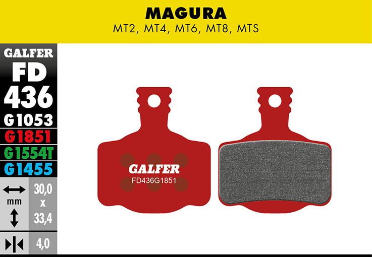 Galfer Bremsbelag Advanced, MAGURA – MT2, MT4, MT6, MT8, MTS, H11