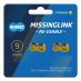 Missinglink KMC 9R Ti-N Gold 2 Stück f. Ketten 6,6mm,9-fach C09GR0000