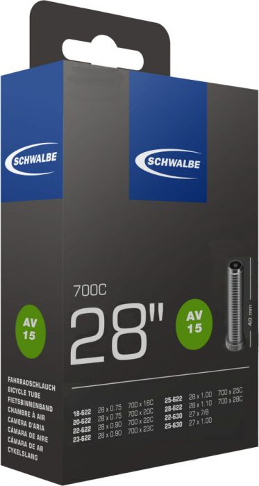 Schwalbe Schlauch AV 15 28x3/4-1 1/8" 18/28-622/630 AV40mm