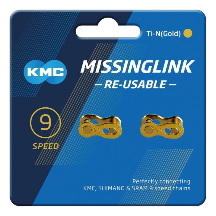 Missinglink KMC 9R Ti-N Gold 2 Stück f. Ketten 6,6mm,9-fach C09GR0000