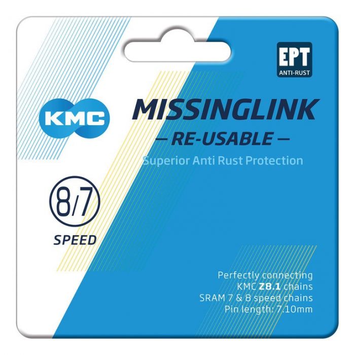 Missinglink KMC 7/8R EPT 2 Stück, für Ketten 7,1mm, silber       