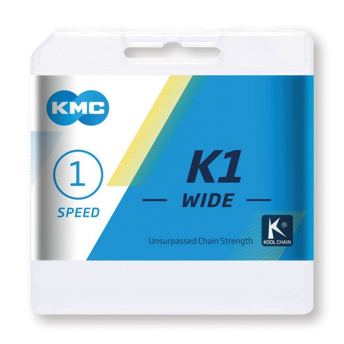 Kette KMC K1 Wide Silber/Schwarz 1/2" x 1/8",112 Glieder, 9,4mm          