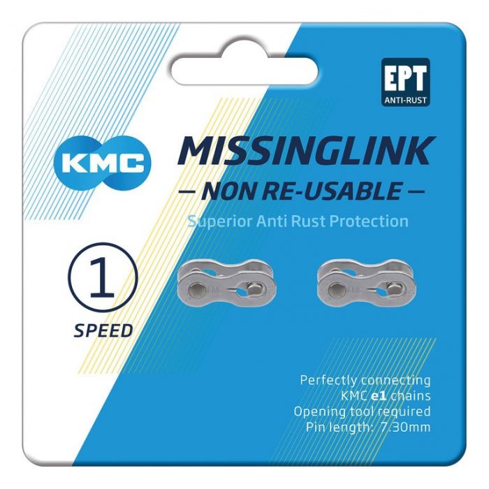 Missinglink KMC e1NR EPT silber 2 Stück, 1/2" x 3/32", schmal, f. KMC e1