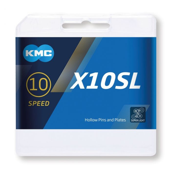 Schaltungskette KMC X10SL silber 1/2" x 11/128", 114 Glieder,5,88mm,10-f.