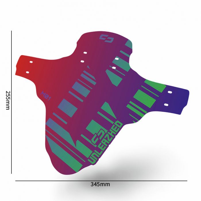 Unleazhed Mudguard small M01 Flipflop Red-Blue / Violet-Green  