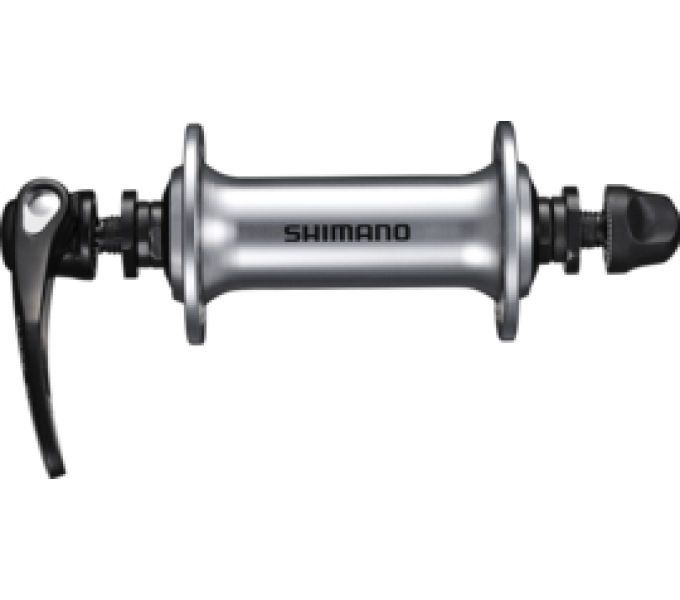 Shimano Vorderradnabe Road HB-RS400 für Felgenbremse, 32 Loch, Silber, Schnellspanner, 100 mm Einbaubreite