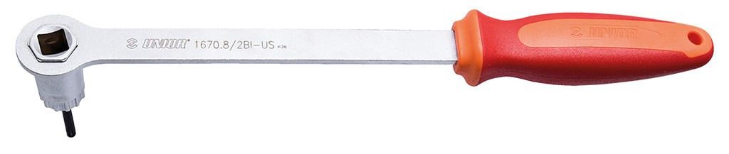 Zahnkranzschlüssel mit Griff Unior rot - 1670.8/2BI-US
