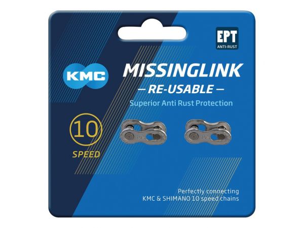 Missinglink 10R KMC 10R EPT 2 Stück f. Ketten, 5,88mm,silber,10-fach