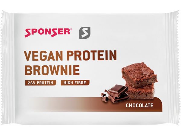 Sponser Vegan Protein Brownie 50 g, Schokolade, 12-er Box