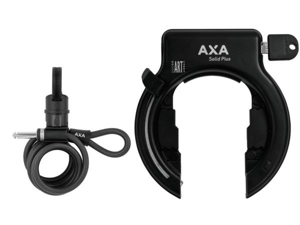Rahmenschloss Axa Solid Plus schwarz, inkl. Newton PL150