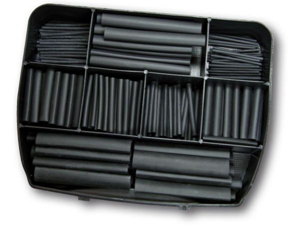 FB-Objekt Schrumpfschlauch Sortiment im Koffer 280 Zuschnitte, sortiert, schwarz