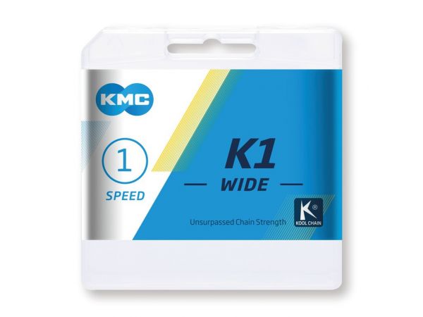 Kette KMC K1 Wide Silber/Schwarz 1/2" x 1/8",112 Glieder, 9,4mm          