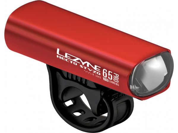 Lezyne LED Vorderlicht Hecto Drive Pro 65 StVZO rot-glänzend