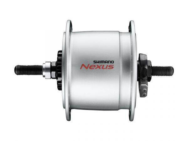 Shimano Nabendynamo Nexus DH-C6000-3R 3 Watt für Rollenbremse, 36 Loch, Mutterntyp, Silb
