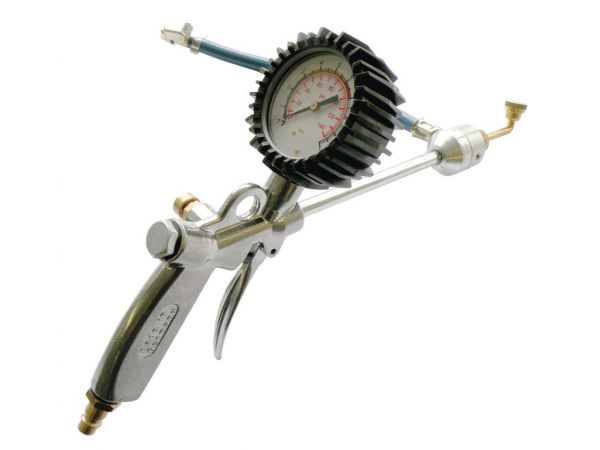 Reifenfüllpistole Tip Top m. Manometer für DV/SV/AV, bis 10 bar/145 psi