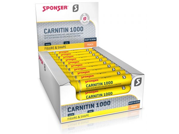 Sponser Carnitin 1000 Trinkampulle Pfirsich, 25 ml