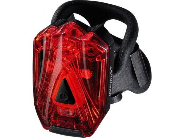 Safety light Infini I-260 Lava, rote LEDs, schwarz, USB-Anschluss