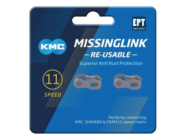 Missinglink KMC 11R EPT Silber 2 Stück f. Ketten 5,65mm,11-f.,re-usable
