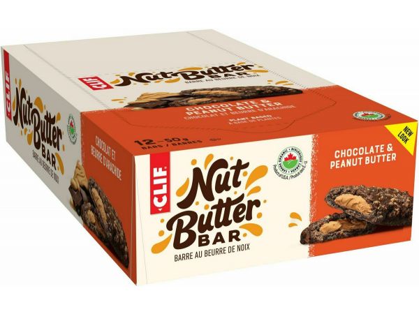 Clif Bar Nut Butter Filled Riegel Schokolade-Erdnuss, 50 g je Riegel 12 Stück in Verpackungseinheit