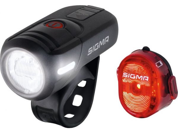 LED-Akku-Beleuchtungs-Set Sigma Aura 45 USB, inkl Nugget II