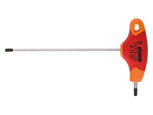 Kugelkopf-Sechskantstiftschlüssel Unior rot mit Griff