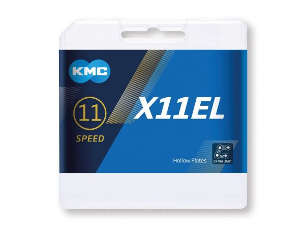 Schaltungskette KMC X11EL Black Tech 1/2" x 11/128", 118 Glieder,5,65mm,11-f.