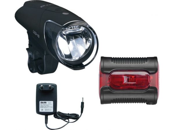 LED-Akkuscheinwerfer Set Busch & Müller Ixon IQ Premium, 80Lux + Ixback senso