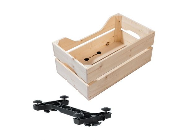 Racktime Holzbox Woodpacker 2.0 49x24,1x29,5cm, natur, 25ltr, Snapit 2.0