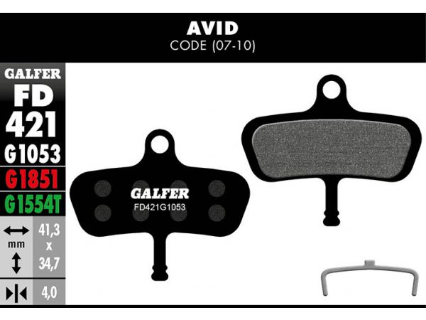 Galfer Bremsbelag Standard, AVID – Code 2007