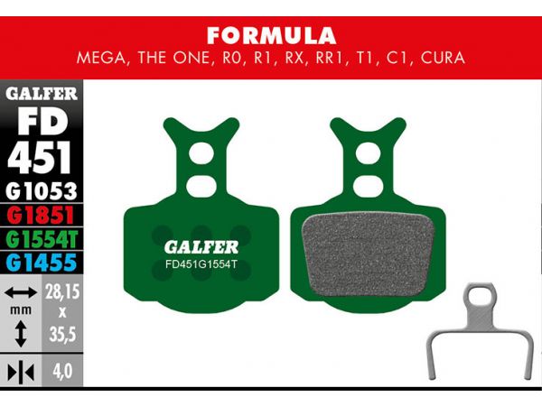 Galfer Bremsbelag Pro, FORMULA – Mega, The One, R0. R1, RX, RR1, T1, C1