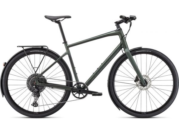 Specialized Sirrus X 4.0 EQ Satin Oak Green Metallic / Black Reflective | e-bikes4you.com