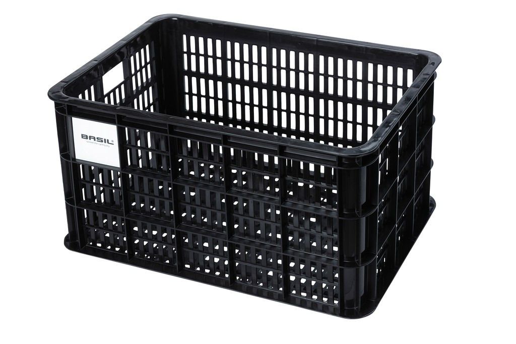 Basil Fahrradkasten Crate L 49,8x39x26,5cm, schwarz, 40ltr, Kunststoff