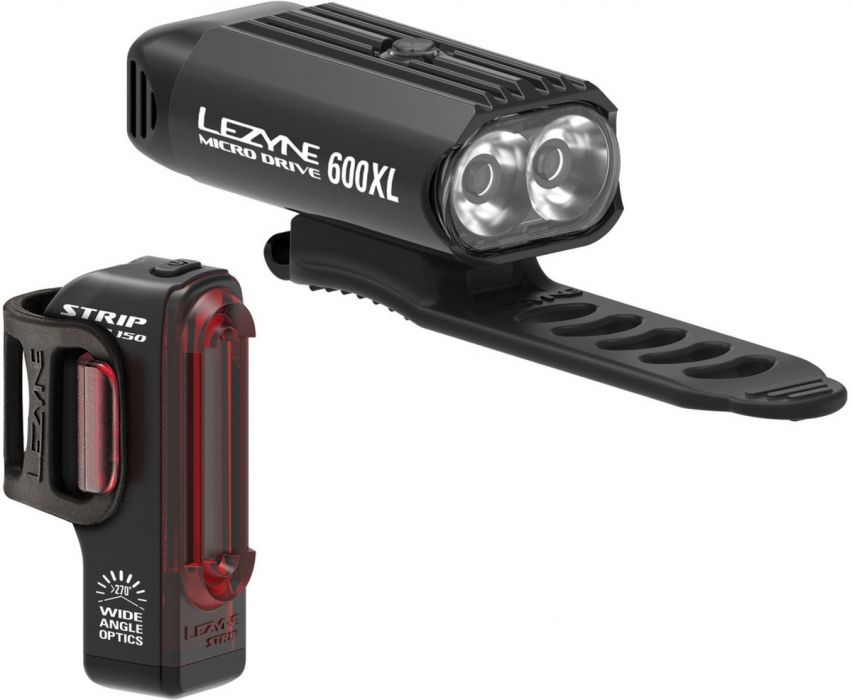 Lezyne Beleuchtungsset Micro Drive 600XL mit 600 / 150 Lumen