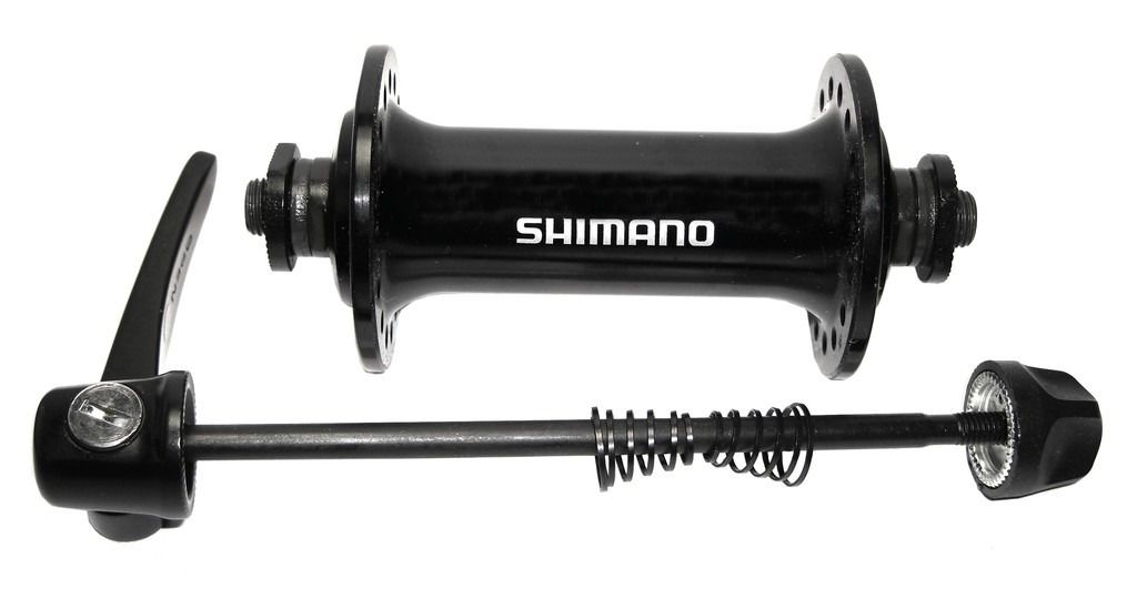 Shimano Vorderradnabe Road HB-RS400 für Felgenbremse, 32 Loch, Schwarz, Schnellspanner, 100 mm Einbaubreite