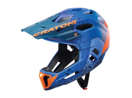 Fahrradhelm Cratoni C-Maniac 2.0MX (MTB) blau/orange matt, Gr. L/XL (58-61cm)    