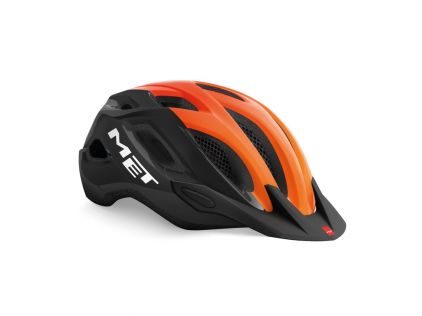 Fahrradhelm Met Crossover schwarz/orange, glänzend, Gr.M (52-59)  