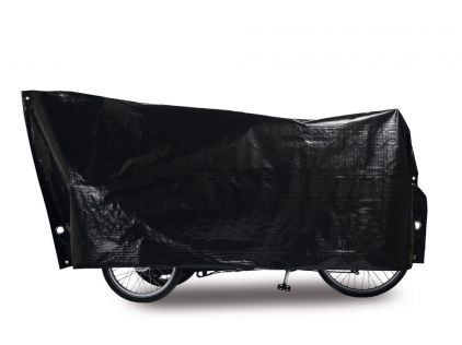 VK Fahrradschutzhülle Cargo Bike 120 x 295cm, schwarz, inkl. 2 große Ösen