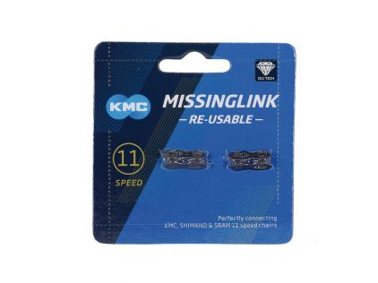Missinglink KMC 11R DLC schwarz 2 Stück f. Ketten 5,65mm,11-f.,re-usable