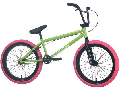 Sunday Blueprint BMX Bike 20.5" grün mit pink Reifen