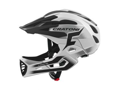 Fahrradhelm Cratoni C-Maniac Pro (MTB) weiß/schwarz matt, Gr. S/M (52-56cm)    