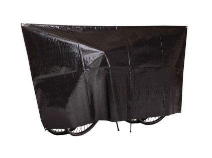 VK Fahrradschutzhülle Duo für 2 Fahrräder 130 x 250cm, schwarz, inklusive Ösen