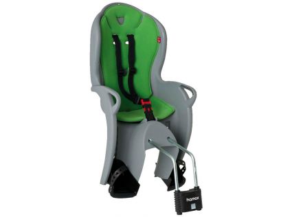 Hamax Kindersitz Kiss grau/grün, Befestigung Rahmenrohr