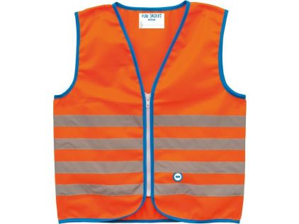 Sicherheitsweste Wowow Fun Jacket für Kinder orange mit Refl.-StreifenGr.L