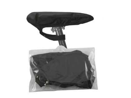 Regenschutzhaube für Fahrradsättel schwarz, Kunststoff